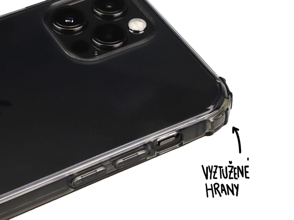 Ochranný kryt s vyztuženými hranami na iPhone 12, iPhone 12 Pro - Černý - 5